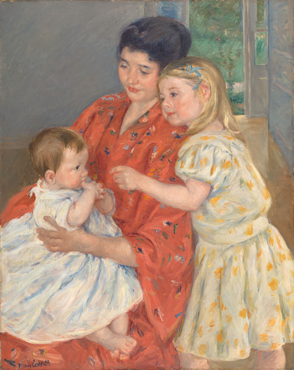 Mary Cassatt (1844-1926), Mother and Sara Admiring the Baby, c. 1901. The Middleton Family Collection.
