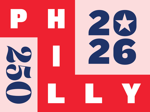 Philly 2026 logo for America’s 250th Anniversary.